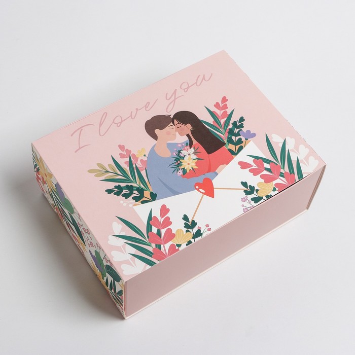 Коробка подарочная складная, упаковка, «Любовь», 20 х 15 х 8 см коробка складная джентельмен 20 х 15 х 8 см