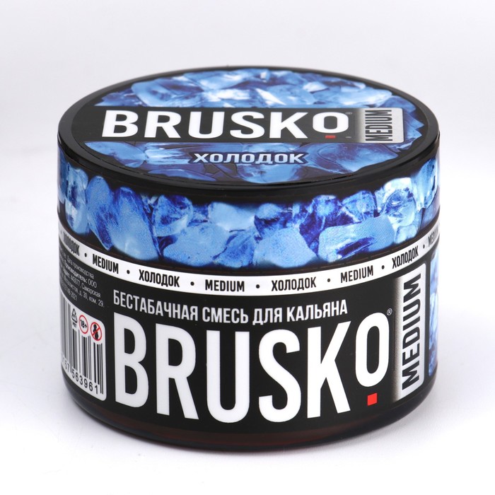 Бестабачная никотиновая смесь для кальяна Brusko Холодок, 50 г, medium бестабачная смесь brusko малина 50 г strong