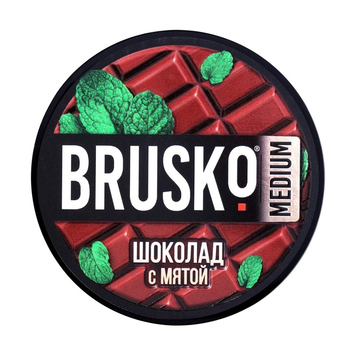 фото Бестабачная никотиновая смесь для кальяна brusko "шоколад с мятой", 50 г, medium