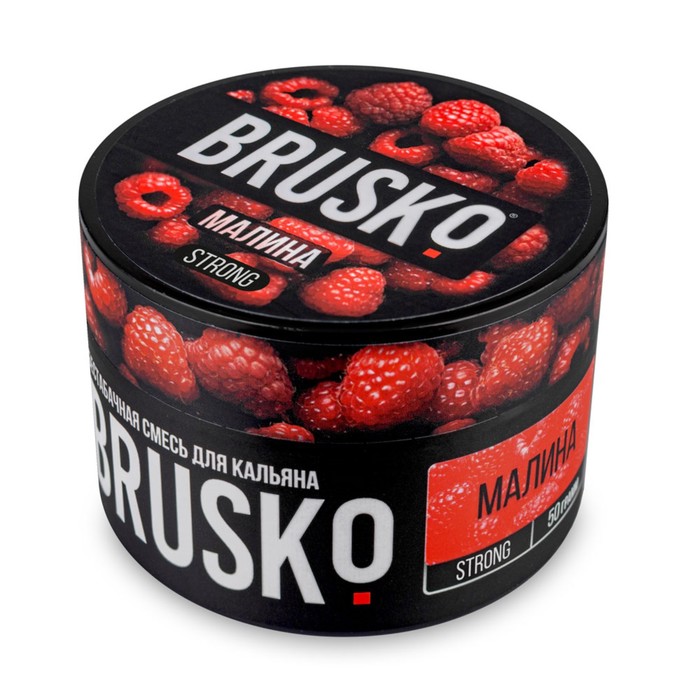 Бестабачная никотиновая смесь для кальяна Brusko Малина, 50 г, strong