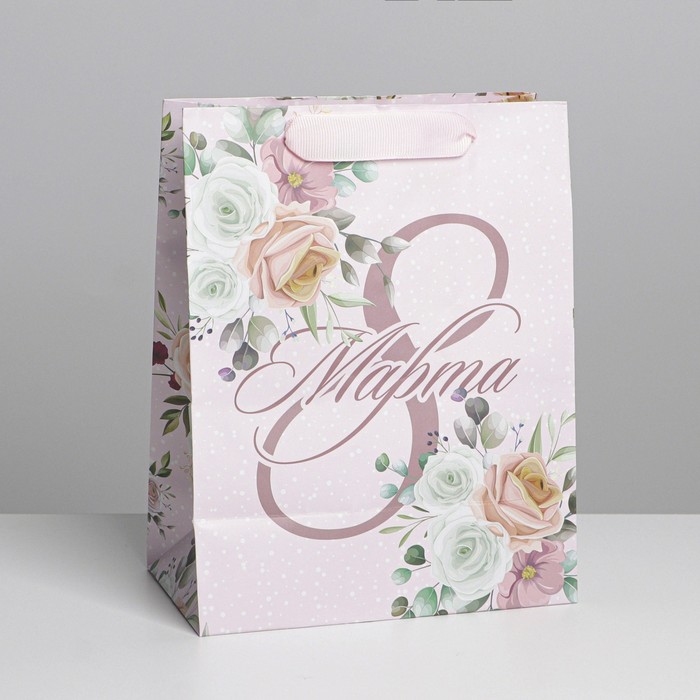 Пакет подарочный ламинированный, упаковка, «Романтика», MS 18 х 23 х 10 см пакет ламинированный подарочный носочек 18 х 23 х 10