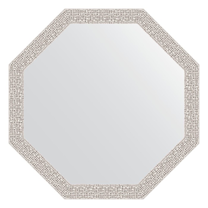 цена Зеркало в багетной раме, мозаика хром 46 мм, 58,2х58,2 см