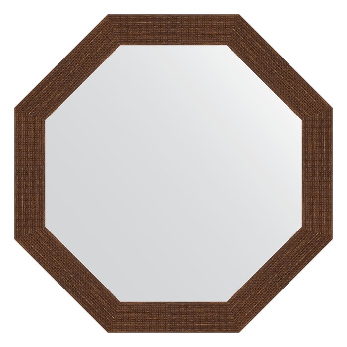 Зеркало в багетной раме, мозаика античная медь 70 мм, 73,0х73,0 см