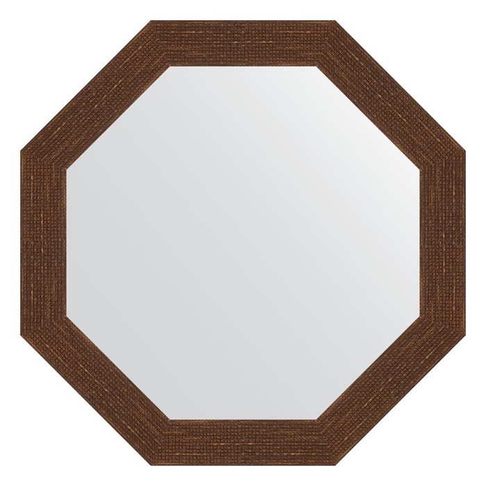 Зеркало в багетной раме, мозаика античная медь 70 мм, 67x67 см
