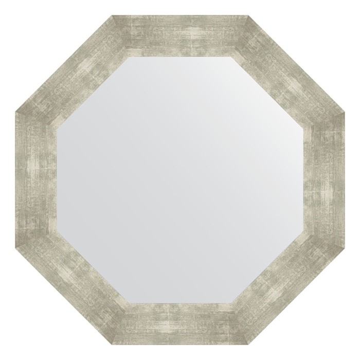 Зеркало в багетной раме, алюминий 90 мм, 71x71 см