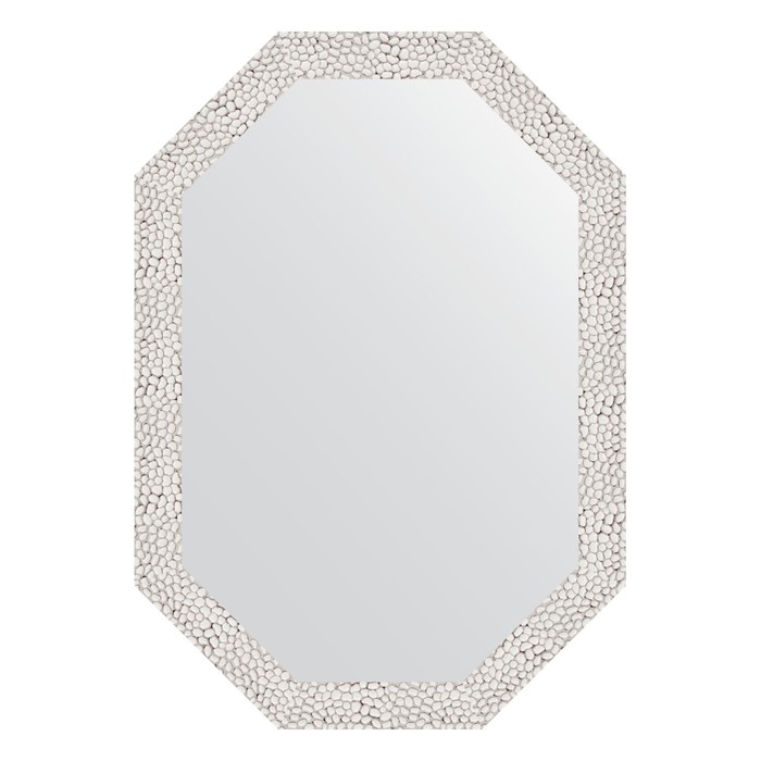 Зеркало в багетной раме, чеканка белая 46 мм, 48x68 см