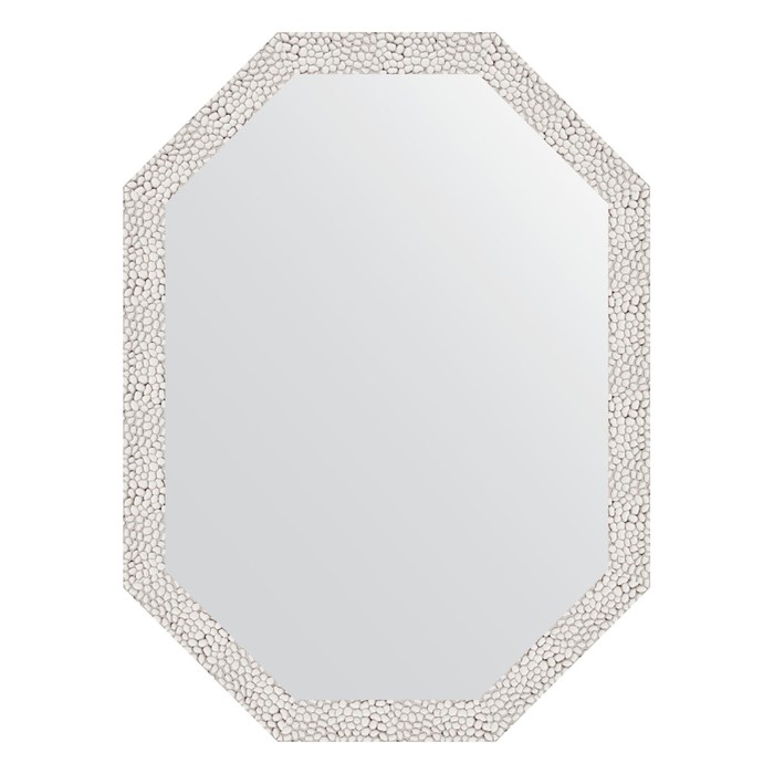 Зеркало в багетной раме, чеканка белая 46 мм, 58x78 см