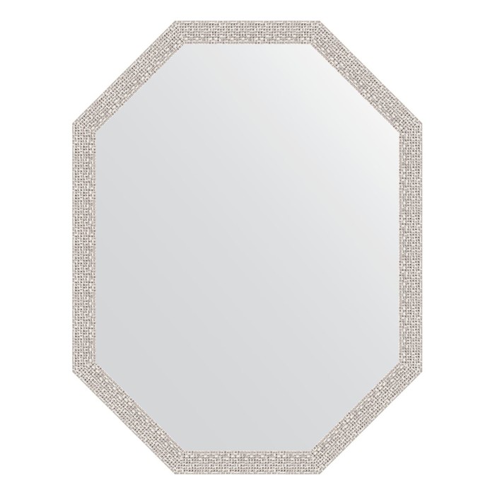 Зеркало в багетной раме, мозаика хром 46 мм, 68x88 см