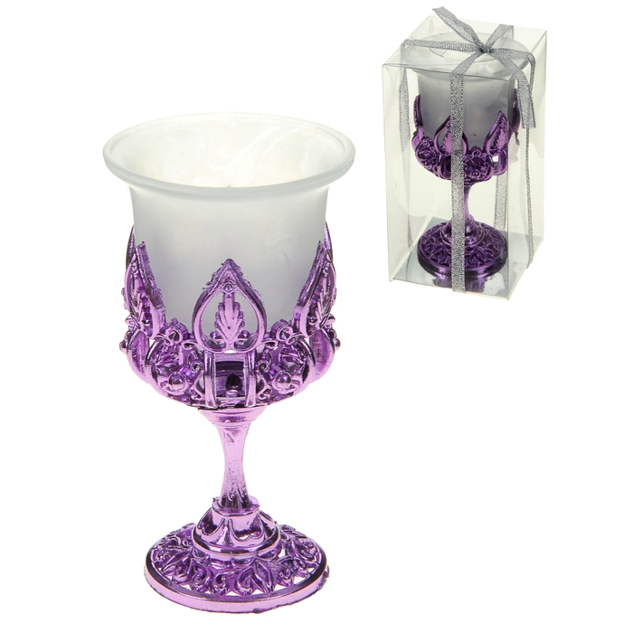 Подсвечник "Наслаждение", цвет сиреневый