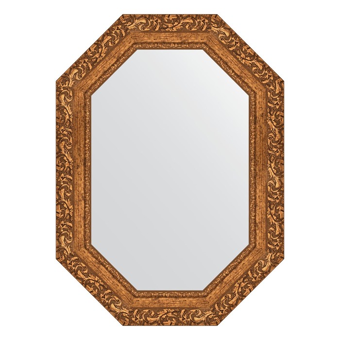 Зеркало в багетной раме, виньетка бронзовая 85 мм, 55x75 см