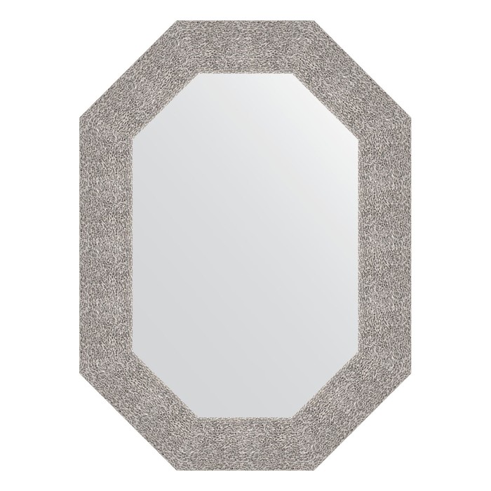 Зеркало в багетной раме, чеканка серебряная 90 мм, 56x76 см