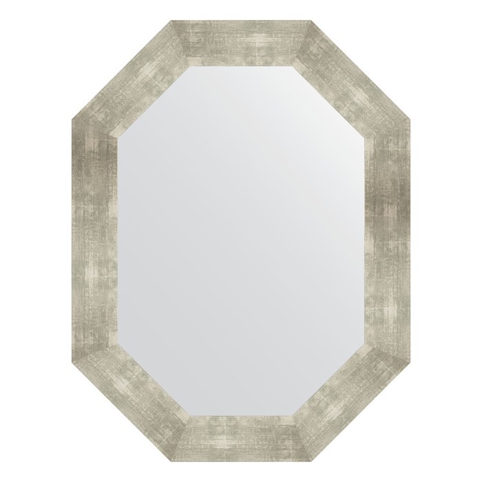 Зеркало в багетной раме, алюминий 90 мм, 66x86 см
