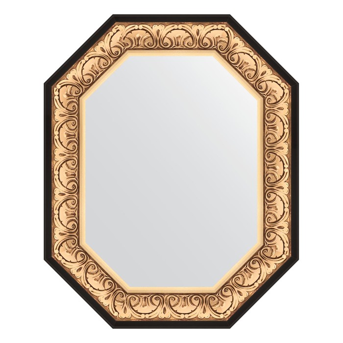 Зеркало в багетной раме, барокко золото 106 мм, 65x80 см