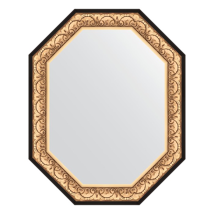 Зеркало в багетной раме, барокко золото 106 мм, 80x100 см
