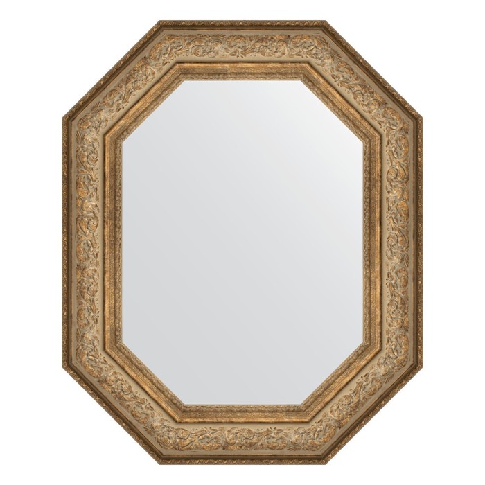 Зеркало в багетной раме, виньетка античная бронза 109 мм, 65x80 см