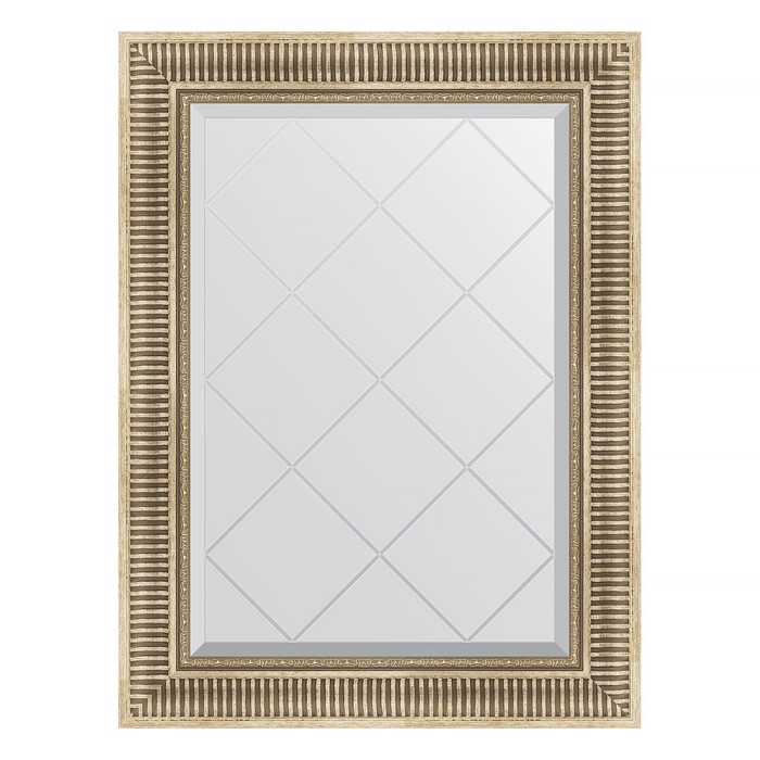 Зеркало с гравировкой в багетной раме, серебряный акведук 93 мм, 67x90 см зеркало с гравировкой в багетной раме серебряный акведук 93 мм 77x105 см