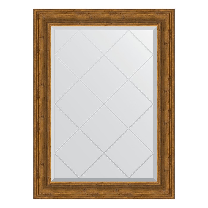 Зеркало с гравировкой в багетной раме, травленая бронза 99 мм, 79x106 см зеркало с гравировкой в багетной раме византия бронза 99 мм 79x106 см