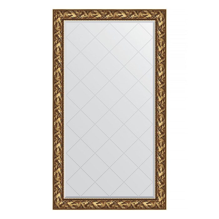 Зеркало с гравировкой в багетной раме, византия золото 99 мм, 99x173 см зеркало с гравировкой в багетной раме византия золото 99 мм 99x173 см