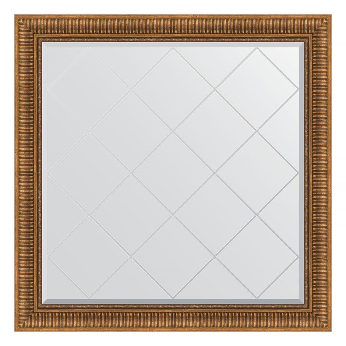 Зеркало с гравировкой в багетной раме, бронзовый акведук 93 мм, 107x107 см зеркало с гравировкой в багетной раме бронзовый акведук 93 мм 77x160 см