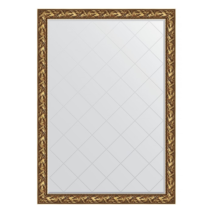 Зеркало с гравировкой в багетной раме, византия золото 99 мм, 134x188 см зеркало с гравировкой в багетной раме византия золото 99 мм 99x173 см