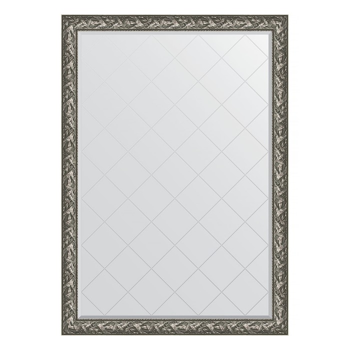 Зеркало с гравировкой в багетной раме, византия серебро 99 мм, 134x188 см зеркало с гравировкой в багетной раме византия серебро 99 мм 134x188 см