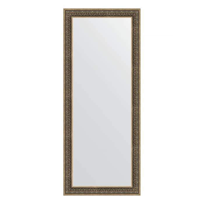 Зеркало напольное в багетной раме, вензель серебряный 101 мм, 84x204 см зеркало напольное с фацетом в багетной раме вензель бронзовый 101 мм 84x204 см