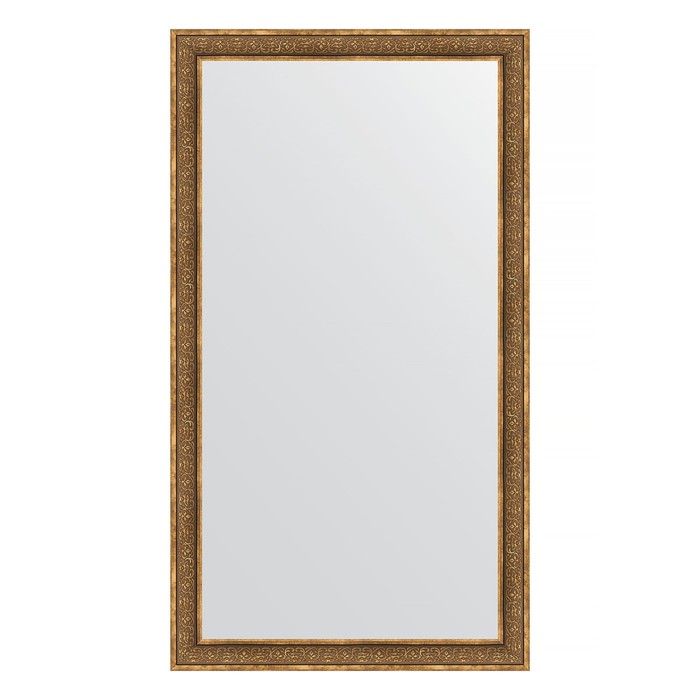 Зеркало напольное в багетной раме, вензель бронзовый 101 мм, 114x204 см 36537