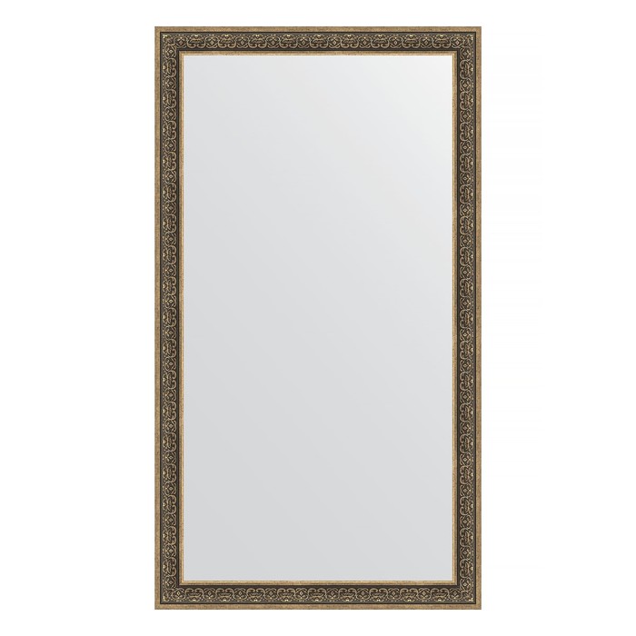 Зеркало напольное в багетной раме, вензель серебряный 101 мм, 114x204 см