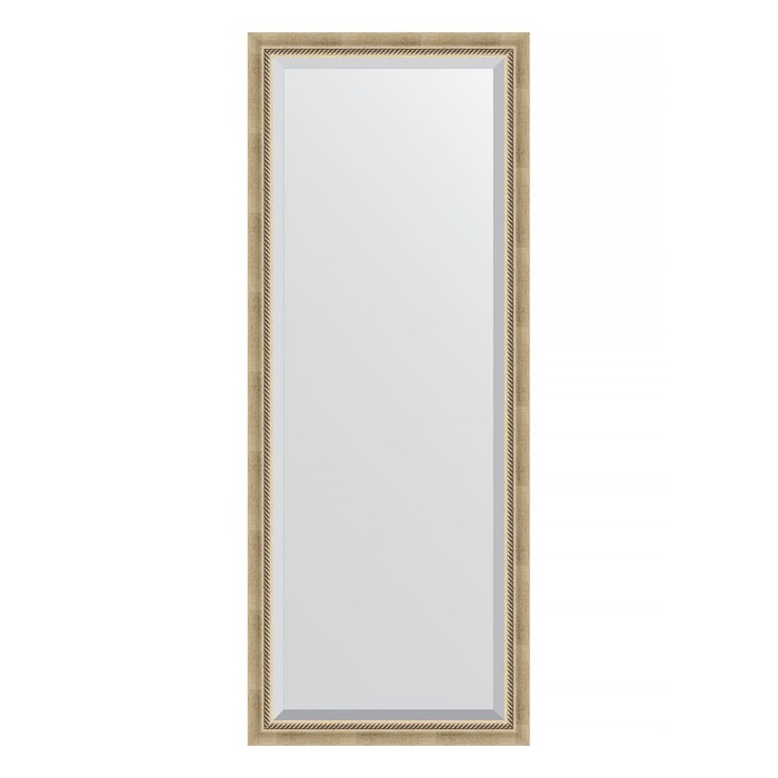 Зеркало напольное с фацетом в багетной раме, состаренное серебро с плетением 70 мм, 78x198 см 7527 23623