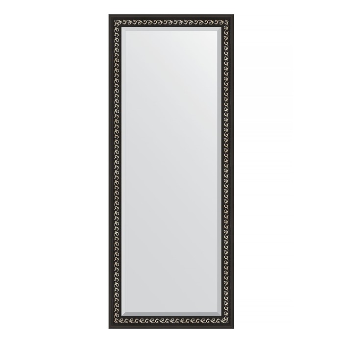 Зеркало напольное с фацетом в багетной раме, черный ардеко 81 мм, 80x199 см зеркало напольное с гравировкой в багетной раме черный ардеко 81 мм 80x199 см