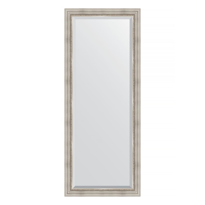 Зеркало напольное с фацетом в багетной раме, римское серебро 88 мм, 81x201 см зеркало напольное с гравировкой в багетной раме evoform римское серебро 88 мм 81x201 см