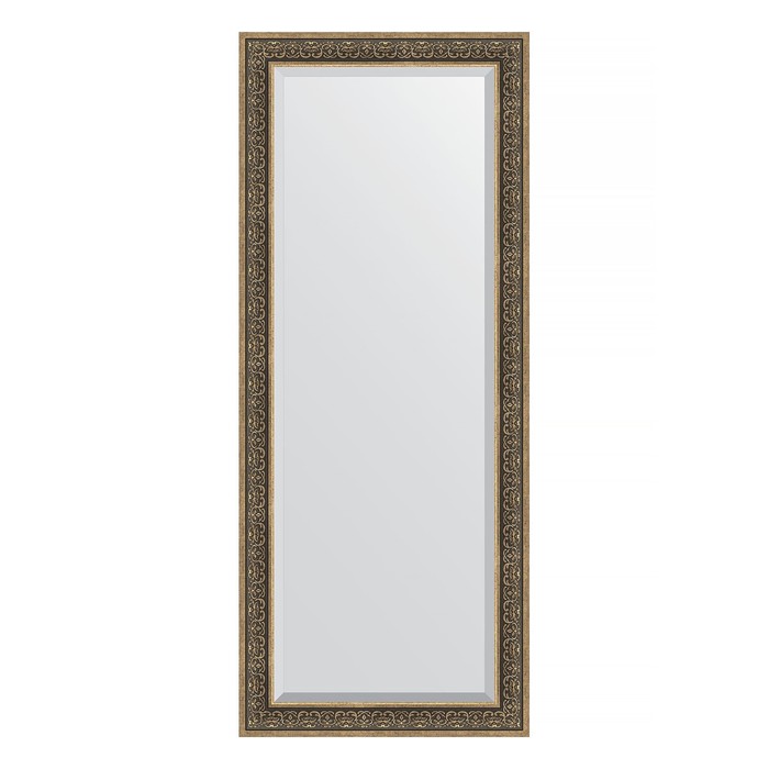 Зеркало напольное с фацетом в багетной раме, вензель серебряный 101 мм, 84x204 см 34811