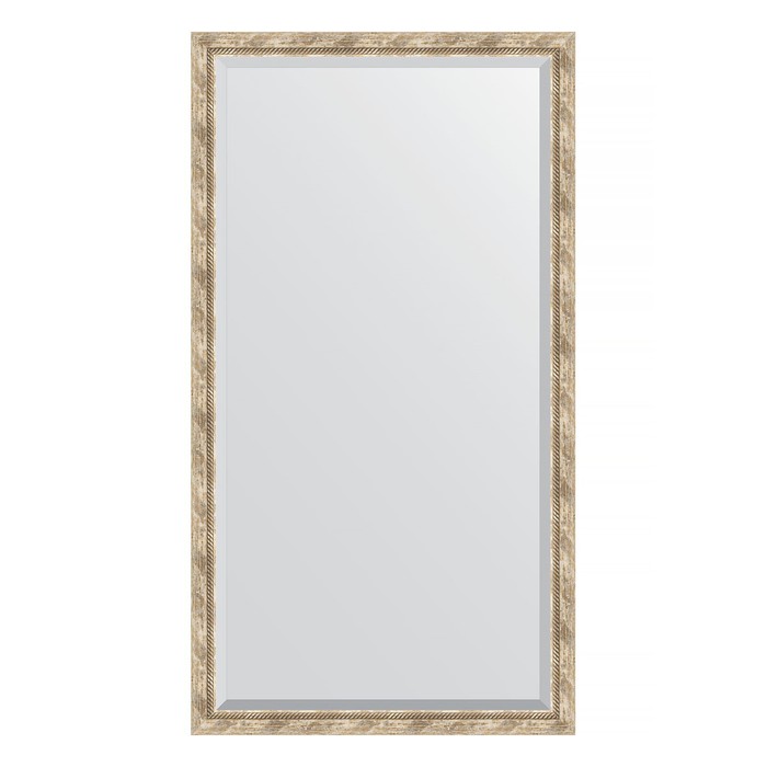 Зеркало напольное с фацетом в багетной раме, прованс с плетением 70 мм, 108x198 см 29167