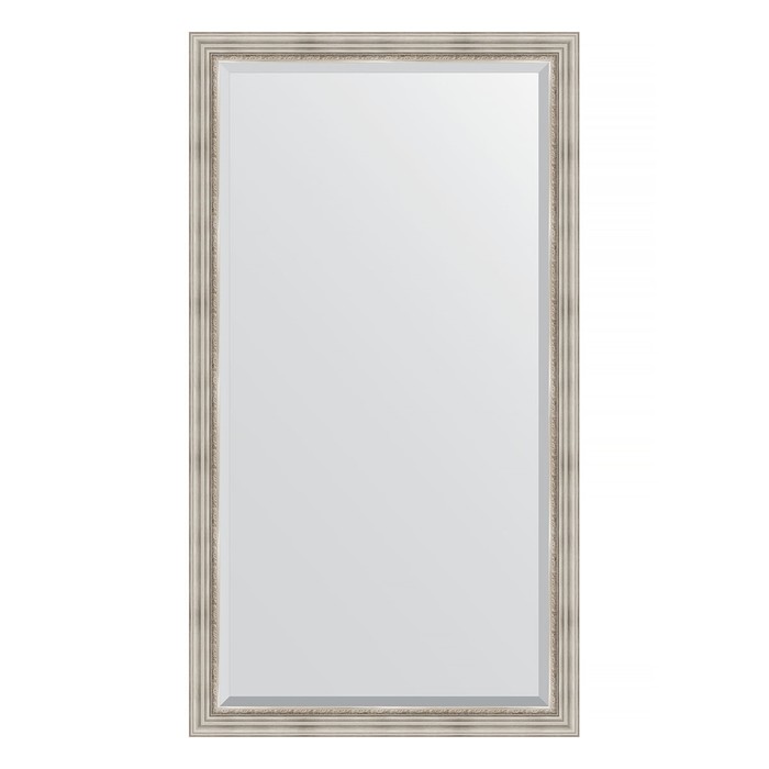 Зеркало напольное с фацетом в багетной раме, римское серебро 88 мм, 111x201 см