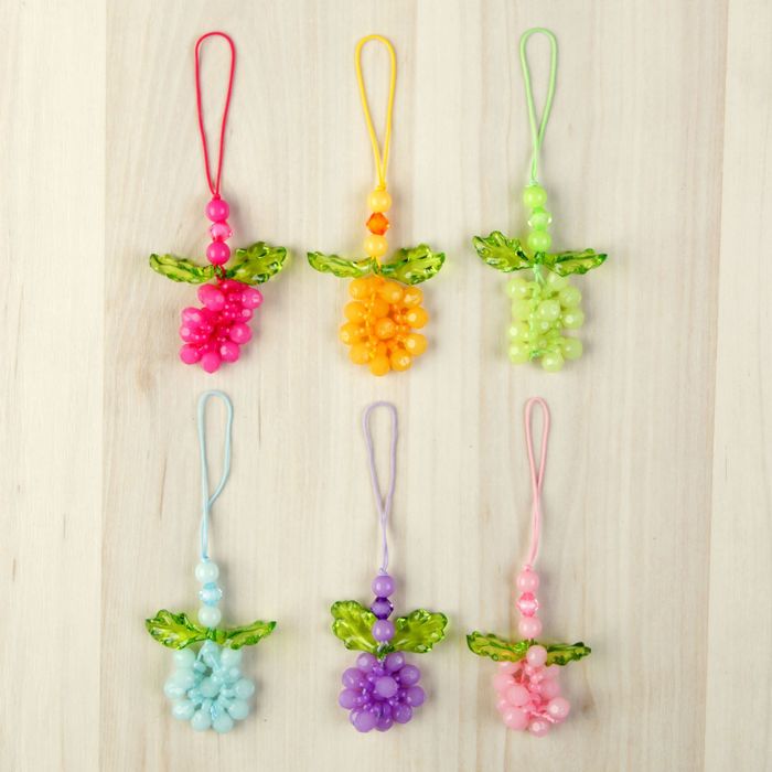 Подвеска для телефона "Гроздь", цвета МИКС