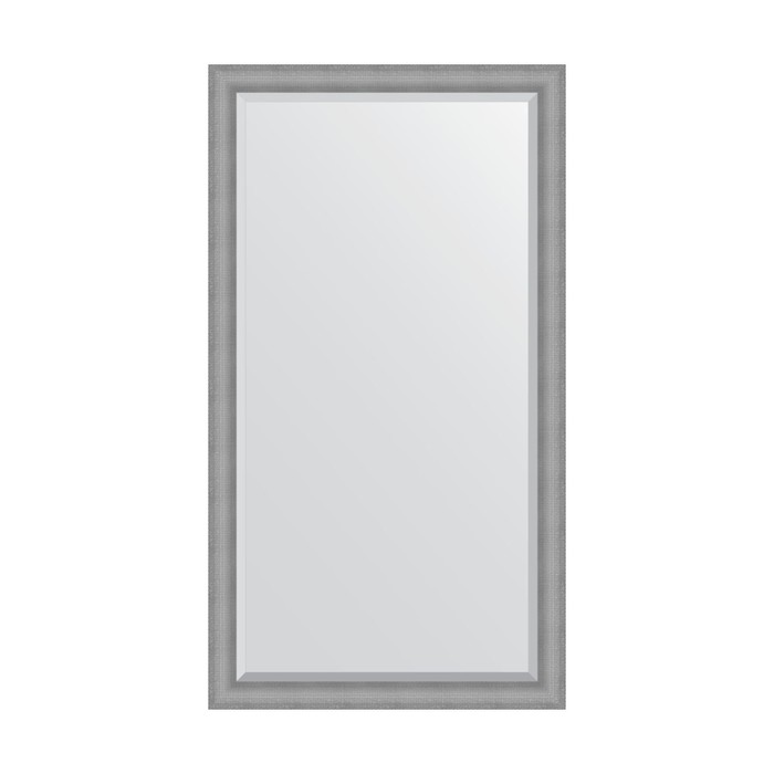 Зеркало напольное с фацетом в багетной раме, серебряная кольчуга 88 мм, 112x202 см зеркало напольное с гравировкой в багетной раме серебряная кольчуга 88 мм 112x202 см