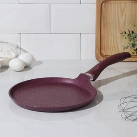 Сковорода блинная Trendy style, d=24 см, антипригарное покрытие, цвет бордовый