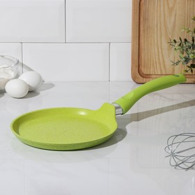 Сковорода блинная Trendy style, d=20 см, антипригарное покрытие, цвет зелёный