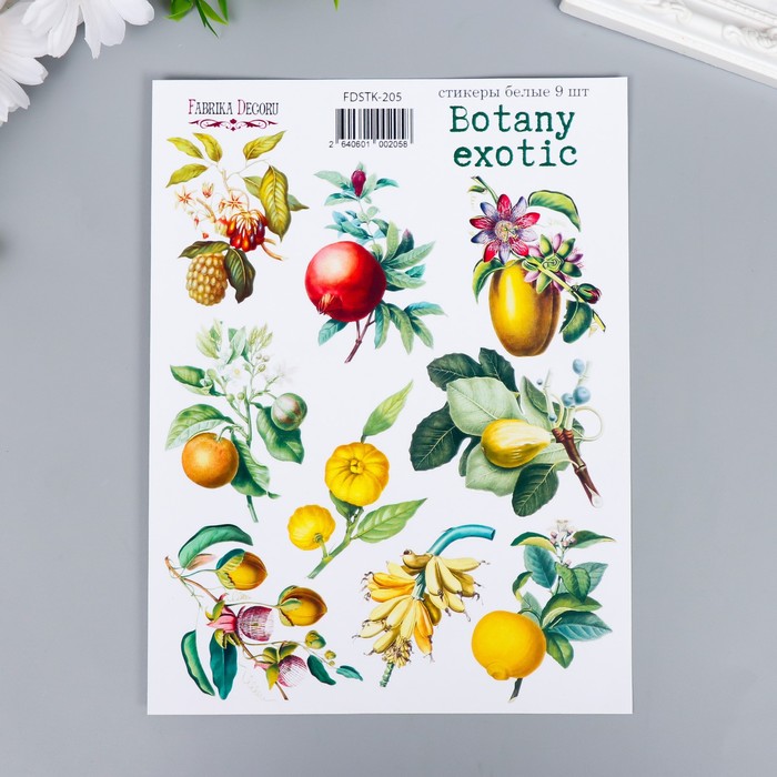 фото Набор стикеров "botany exotic" 9 шт fabrika decoru