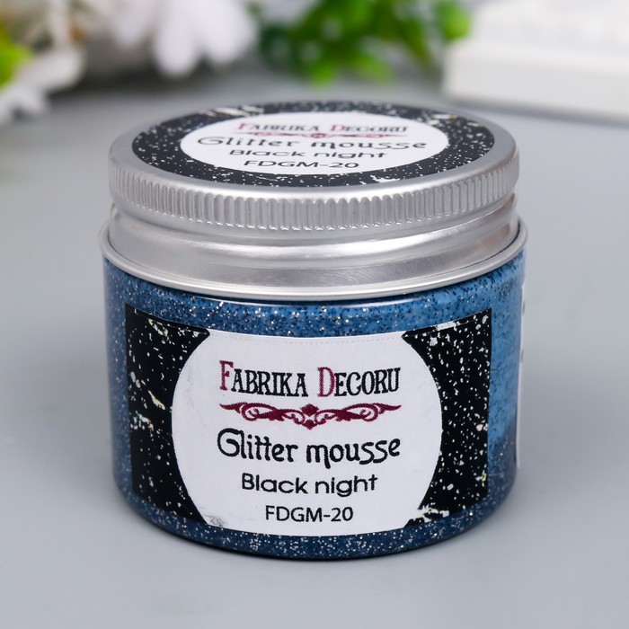 

Глиттерный мусс "Fabrika Decoru" 50 мл, чёрная ночь