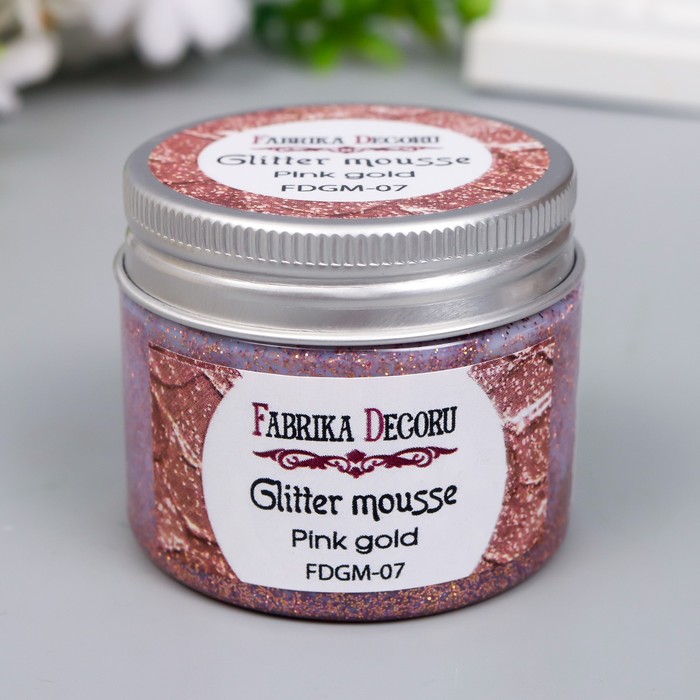 

Глиттерный мусс "Fabrika Decoru" 50 мл, розовое золото