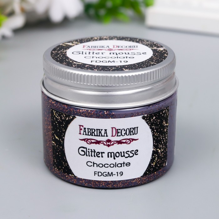 

Глиттерный мусс "Fabrika Decoru" 50 мл, щоколад