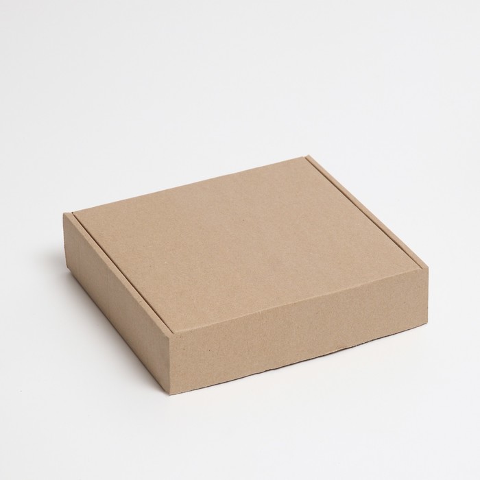 Коробка самосборная, бурая, 20 х 18 х 5 см коробка складная бурая 20 х 20 х 20 см