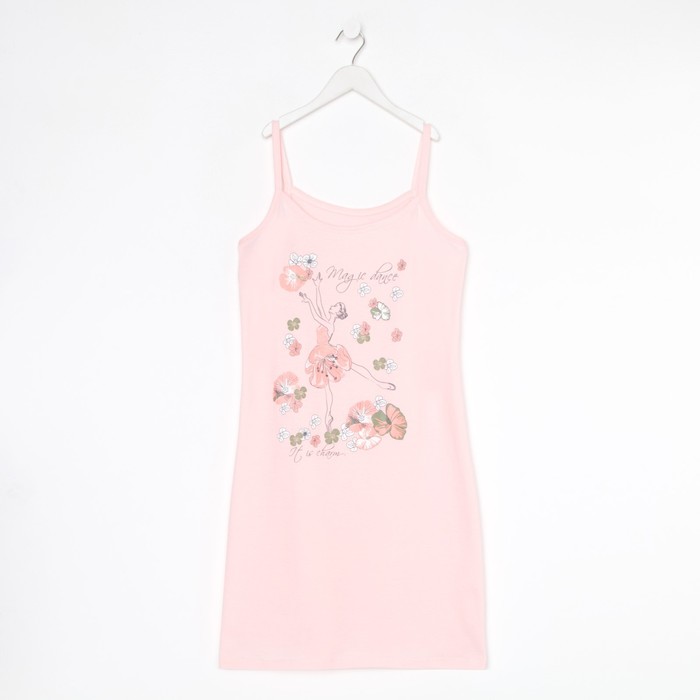 Ночная сорочка женская, цвет розовая пудра, размер 46