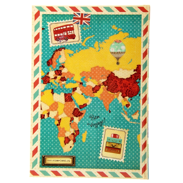 Ежедневник "Записки путешественника", твёрдая обложка, А5, 96 листов