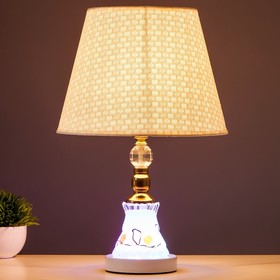 

Лампа настольная 16138/1 E27 40Вт+LED подсветка бело-золотой 28х28х45 см