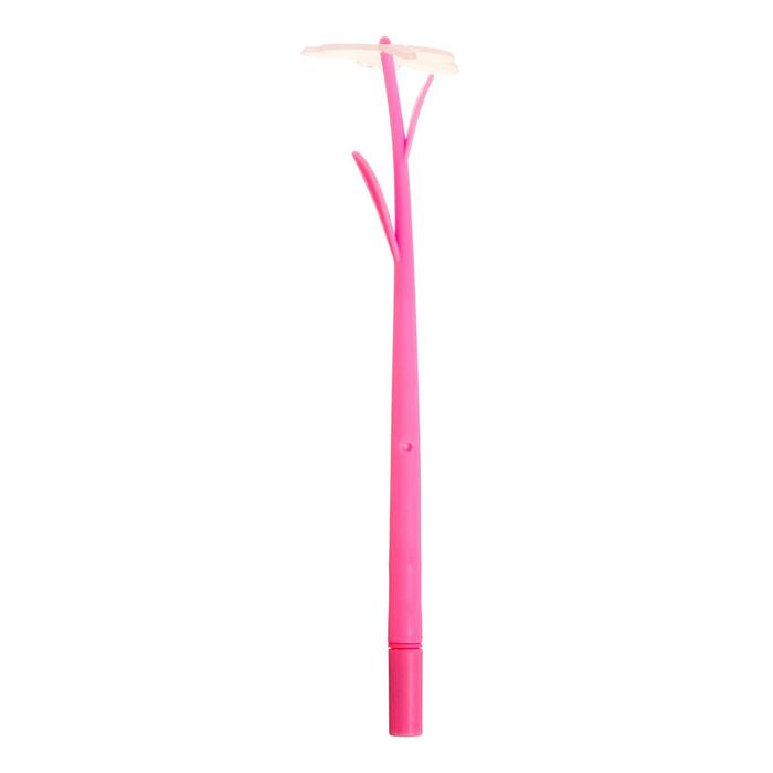 Ручка гелевая-прикол Бабочка розовая светится при ультрафиолете