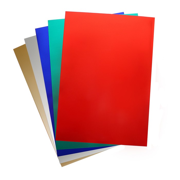 Картон цветной металлизированный набор 210*297 мм Sadipal 225 г/м2 5 листов*5 цветов 2028