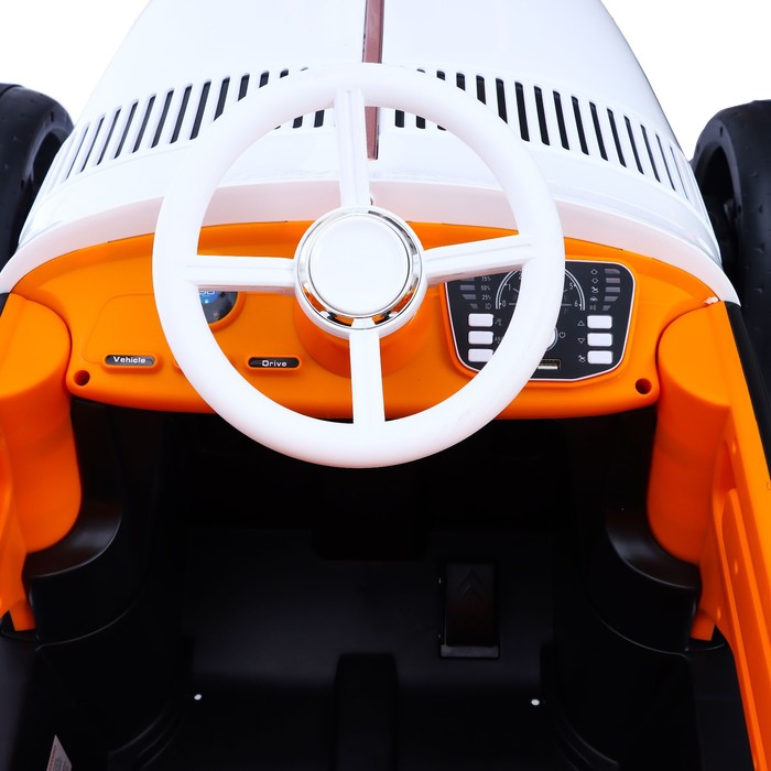 Электромобиль "Ретро", 2 мотора, цвет оранжевый