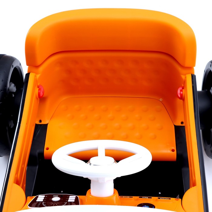 Электромобиль "Ретро", 2 мотора, цвет оранжевый